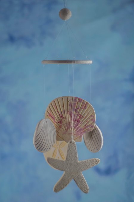 Seashell wind chime wedding favors